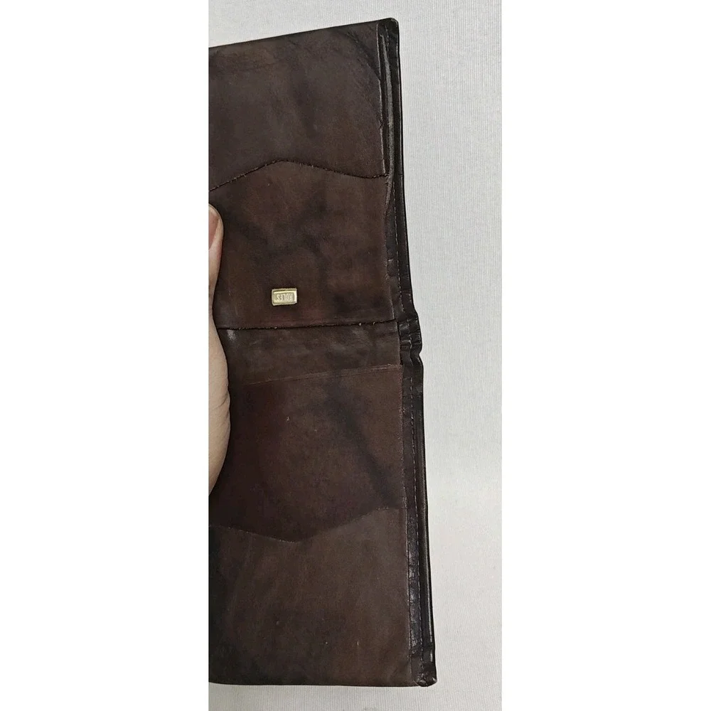 ROLFS Farmland CO-OP Leather Wallet Men's Cowhide Bifold Brown Vintage‎